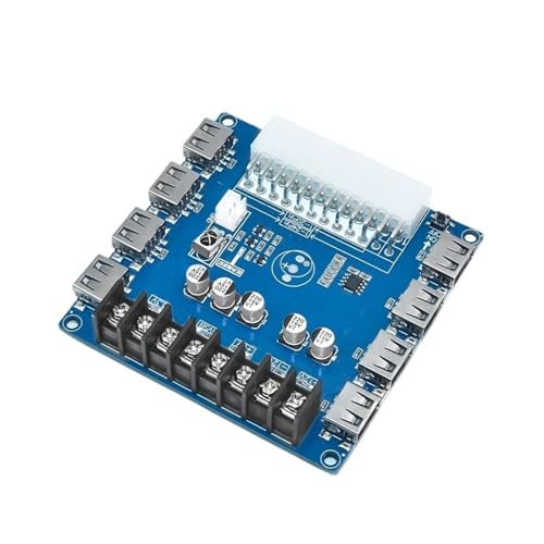 1 stück 24 Pins Desktop-Computergehäuse ATX Netzteil Breakout-Adaptermodul 8 USB-Anschlüsse an Bord Lastausgang 3,3 V/5 V/12 V(Without Case) von HsePank