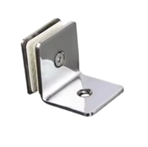 1PC 304 Edelstahl Glas Clips Halterung Halter Heavy Duty Clam Regal Clip Unterstützung Dusche Zimmer Spiegel L-Camp Bad(90 d unilateral) von HsePank