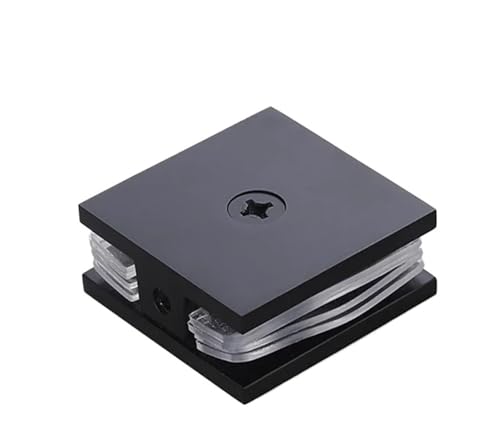 1PC Glas Panel Hardware U-Klemme for Gehärtetem 8-12 Mm Kompatibilität Langlebige Leistung Schwarz Badezimmer(Black) von HsePank