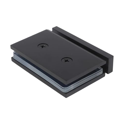 1PC Messing Glas Halterung for Dusche Türen 360 Grad Wand Montieren 8 12mm Dicke Perfekte Bad Renovierungen(Black) von HsePank