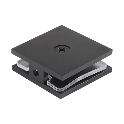 1pc Glas Panel Hardware U-Clamp for Gehärtetem 8-12 Mm Kompatibilität Einfache Installation Klemmen Lang anhaltende Leistung(Black) von HsePank