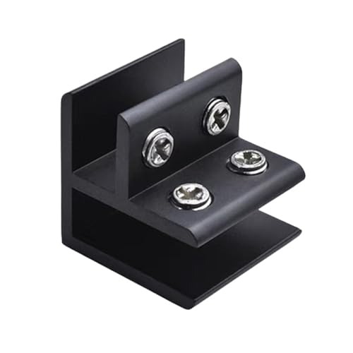 8PCS Einstellbare 90 Grad Aluminium Glas Regal Unterstützung Halterung Stecker for 4-20mm Schwarz(90Degree (14-16mm)) von HsePank