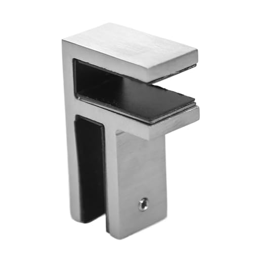 HsePank 1PC 90 Grad Glas zu Edelstahl Pool Zaun Geländer Klemme(Satin) von HsePank