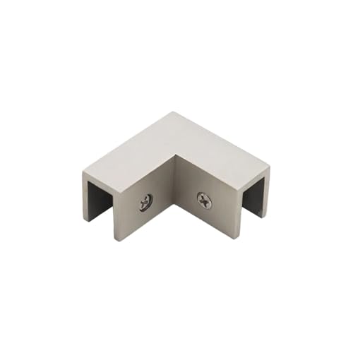 HsePank 1PC 90 Grad Winkel Klemme Platz Glas Messing Halter Unterstützung Schlanken, Modernen Design Kompakte Größe(Brushed) von HsePank