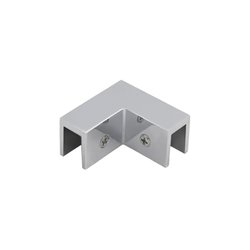 HsePank 1PC 90 Grad Winkel Klemme Platz Glas Messing Halter Unterstützung Schlanken, Modernen Design Kompakte Größe(Chrome) von HsePank