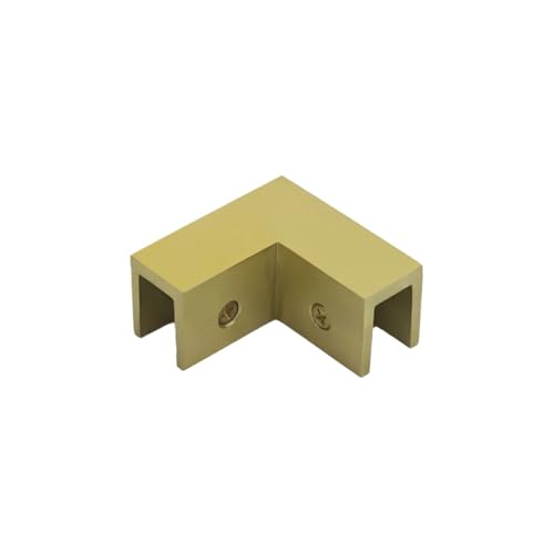 HsePank 1PC 90 Grad Winkel Klemme Platz Glas Messing Halter Unterstützung Schlanken, Modernen Design Kompakte Größe(Gold) von HsePank