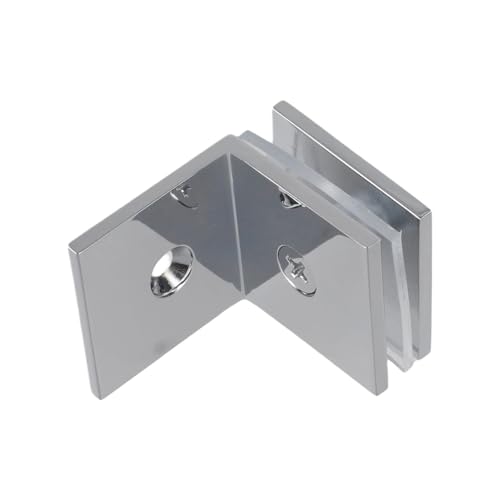 HsePank 1PC Glaswandhalterung 90 Winkelklemme Einfache Installation Dicke Badezimmerdekor for Duschkabinen Schwarz(Chrome) von HsePank