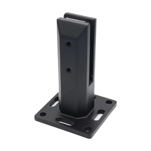 HsePank 1PC for 10-12mm Glas SS2205 Balustrade Quadrat Geländer Zapfen(Smooth Black) von HsePank