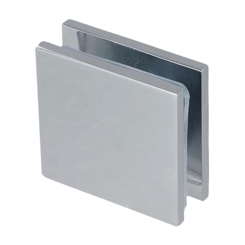 HsePank 1pc Glas Panel Befestigung Messing Klemme for Dusche Türen 8-12 Mm Kompatibilität Quadratische Design Schwarz(Chrome) von HsePank