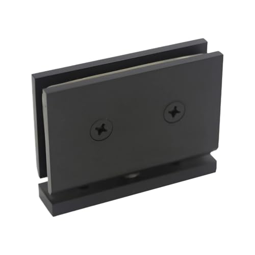 HsePank 1pc Messing 360 Grad verstellbare Glasklemme for Duschtüren for 8 12 mm(Black) von HsePank