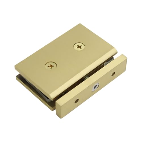 HsePank 1pc Messing 360 Grad verstellbare Glasklemme for Duschtüren for 8 12 mm(Gold) von HsePank