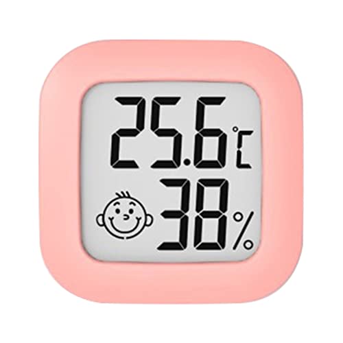 Digital Hygrometer Innen Thermometer Luftfeuchtigkeitsmesser Raumthermometer mit Temperatur und Luftfeuchtigkeitsmonitor Mini Hygrometer Thermometer für Gewächshaus/Autos/Zuhause/Büro Rosa von HshDUti