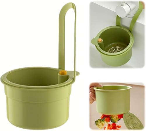 HshDUti Spülbeckensiebkorb, Multifunktionaler Abflusskorb Abtropfkorb Spülbecken-Abtropfkorb, Eckspülkorb-Sieb für Filter Küchenspüle Abfall Waschen Gemüse Obst Grün von HshDUti