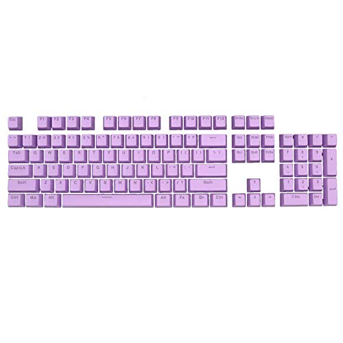 PBT Pudding-Tastenkappen-Set, 104 Doubleshot OEM-Profil-Tastenkappen mit Hintergrundbeleuchtung für 60%/87 TKL/104 Cherry MX Switches Mechanische Tastatur, Lila von HshDUti