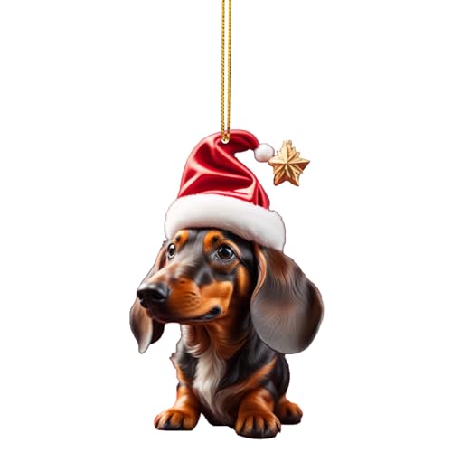 Weihnachtsdekoration 2023 – lustiger Hunde-Weihnachtsbaumschmuck – Geschenkidee für Hundeliebhaber, als Dekoration, Dackel-Ornamente für Weihnachtsbaum, Dackel, Weihnachtsdekoration, von HshDUti
