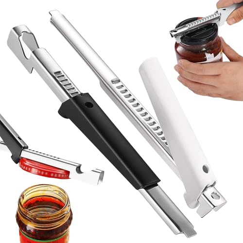 Hshenjhu 2 Stück Effortless Arthritis Jar Opener, Multifunctional Verstellbarer Dosenöffner, Stainless Dosenöffner Manuell Lid Opener, Glasöffner Schraubdeckelöffner für Senioren Schwache Hände von Hshenjhu