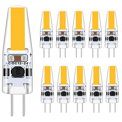 G4 LED Lampen- 3W G4 LED Birnen Ersatz für 30W Halogenlampen, G4 LED Dimmbar Lenchtmittel, 6000K Kaltweiß 300lm G4 LED Glühbirnen, Kein Flackern, 10er Pack von Hsientpe