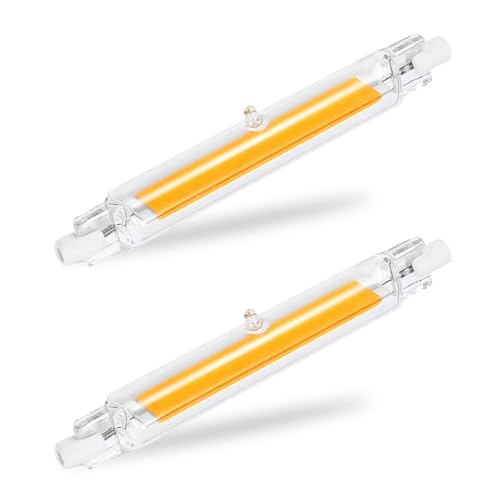 Hsientpe R7S LED 118MM Dimmbar,20W R7S LED Lampen Ersatz für 200W Halogenlampen,LED R7S Glühbirne Kaltesweiß 6000K 2000LM,Kein Flackern,LED Stab 360° Strahlbeleuchtung,AC/DC 220-240V,2er Pack von Hsientpe