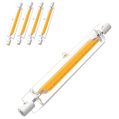 Hsientpe R7S LED 118MM Dimmbar,20W R7S LED Lampen Ersatz für 200W Halogenlampen,LED R7S Glühbirne Naturweiß 4500K 2000LM,Ohne Flackern,LED Stab 360° Strahlbeleuchtung,AC/DC 220-240V,4Pcs von Hsientpe