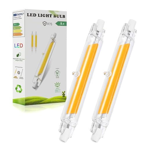 Hsientpe R7S LED 118mm Dimmbar 20W Ersatz für 200W Halogen Leuchtmittel, R7S LED Stab Naturweiß 4500K 2000LM, Kein Flackern,360°Abstrahlwinkel,2er Pack von Hsientpe