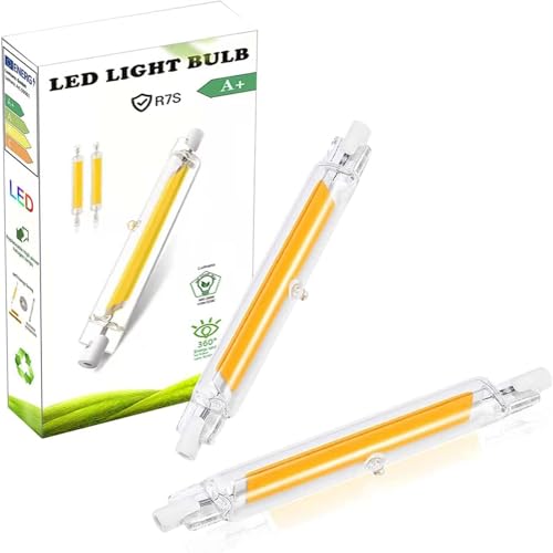 Hsientpe R7S LED 118mm Dimmbar, 20W LED Stab Ersetzt 200W Halogenlampen,2000LM LED-Röhre Warmweiß 3000K für Deckenfluter, Leselampen, 360°Abstrahlwinkel, 230V, 2er Pack von Hsientpe