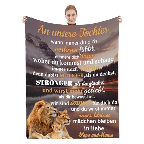 Personalisierte Decke Geschenk für Tochter Von Eltern,Kuscheldecke Geschenk An unsere Tochter , Beste Tochter Geschenke, Mädchen Geburtstags Weihnachten Abschluss Geschenke,18 Geburtstag Mädchen von Hsientpe