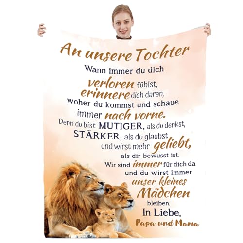 Personalisierte Decke Geschenk für Tochter Von Eltern,Kuscheldecke Geschenk An unsere Tochter , Beste Tochter Geschenke, Mädchen Geburtstags Weihnachten Abschluss Geschenke,18 Geburtstag Mädchen von Hsientpe