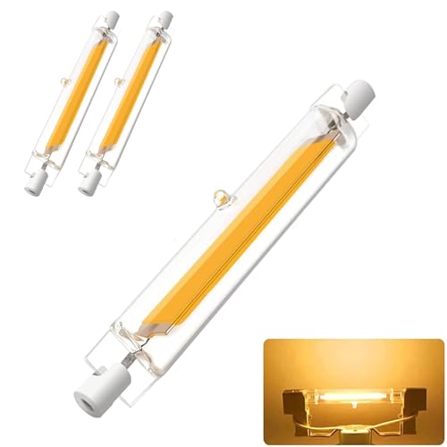 R7S LED 118mm Dimmbar, 20W Ersatz für 200W Halogenstab, COB Glühbirne Warmweiß 3000K 2000LM, 360° Abstrahlwinkel, Kein Flackern, 2er Pack R7S LED 118mm Dimmbar, 20W Ersatz für 200W Halogenstab, COB Glühbirne Warmweiß 3000K 2000LM, 360° Abstrahlwinkel, Kein Flackern, 2er Pack von Hsientpe