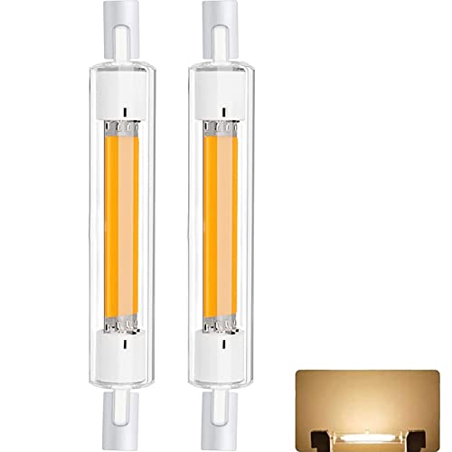 R7S LED 118mm Dimmbar,30W R7S LED Ersatz für 300W Halogenstab 118mm,R7S LED COB Glühbirne Kaltesweiß 6000K 2000LM,Kein Flackern,360°Abstrahlwinkel,2er Pack von Hsientpe