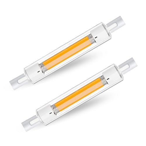 R7S LED 118mm Dimmbar,30W R7S LED Ersatz für 300W Halogenstab 118mm,R7S LED COB Glühbirne Naturweiß 4500K 2000LM,360°Abstrahlwinkel,Kein Flackern,2er Pack von Hsientpe