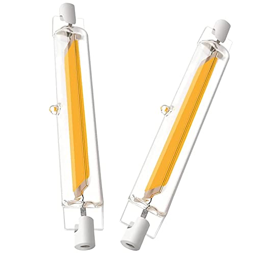 R7S LED 78mm Dimmbar Lampen,10W R7S 78mm Glühbirne Ersatz für 100W Halogenstäbe, Warmweiß 2700K 1000LM LED-Röhre für Deckenfluter, Leselampen, 360°Abstrahlwinkel, 230V, 2er Pack von Hsientpe