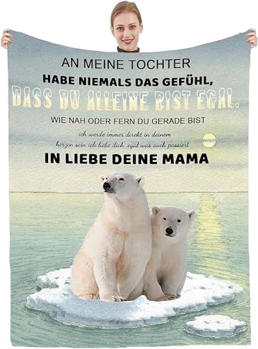 Tochter Geschenke von Mama, Kuscheldecke Geschenk für Tochter, Beste Tochter Geschenke, Mutter Tochter Personalisierte Decke Geschenk, Geburtstagsgeschenk für Meine Tochter, 18 Geburtstag Mädchen von Hsientpe