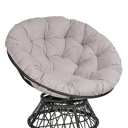 Hsivtns Papasansessel Kissen Sitzkissen Outdoor Rundes Dicke Stuhlkissen Bequem & Weich Sitzkissen HäNgesessel Papasan Kissen für Indoor Outdoor Garten Stuhlauflage,Light Gray,140×140cm von Hsivtns