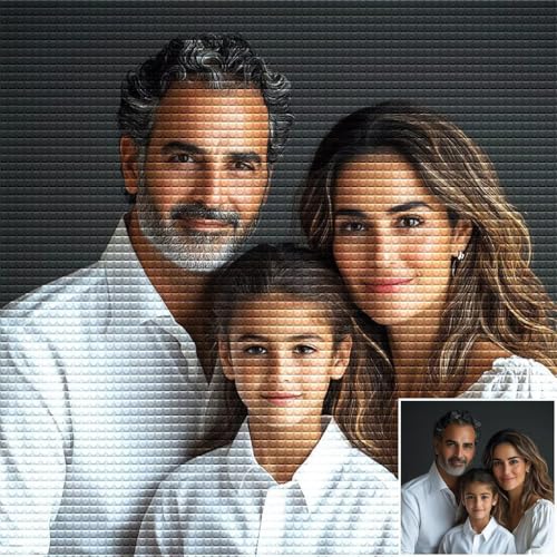 Diamond Painting Eigenes Foto 20x30cm, 5D DIY Diamond Painting Personalisiert, Custom Diamant Paintings Bilder Mosaik Bastelset Erwachsene, Malen Nach Zahlen Egenes Bild, Personalisiert Geschenk H-211 von Hsqpoobd