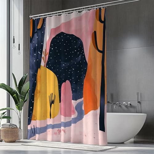 Duschvorhang 180x240 cm Rosa Duschrollo für Badewanne, Shower Curtains Schwarz Duschvorhänge, Beschwerter Saum, Überlänge Wasserdicht und Trocknet Schnell, Faltbarer Duschvorhang Waschbar H1-377 Duschvorhang 180x240 cm Rosa Duschrollo für Badewanne, Shower Curtains Schwarz Duschvorhänge, Beschwerter Saum, Überlänge Wasserdicht und Trocknet Schnell, Faltbarer Duschvorhang Waschbar H1-377 von Hsqpoobd