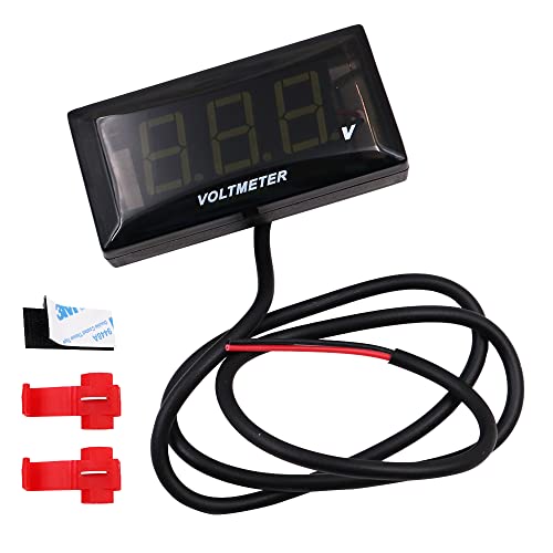 Hsthe Sea 12V Voltmeter Digital Meter Motorrad Voltmeter für Auto Motorrad Spannungsmesser mit Drahtklemmen von Hsthe Sea