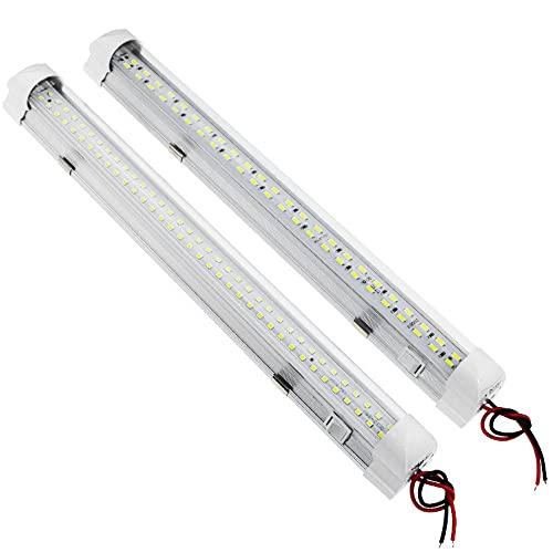 Hsthe Sea 2 STK LED Innenlichtleiste Innenbeleuchtung 72 LEDs 12V Wei?lichtleiste mit EIN-/Ausschalter für PKW Wohnmobil LKW Van Küche Kleiderschrank von Hsthe Sea