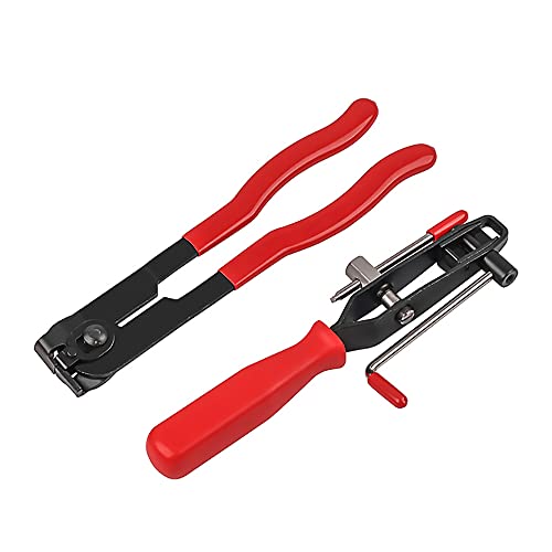 Hsthe Sea 2-teiliges CV-Gelenk-Boot-Klemmen-Ohrzangen-Set Schlauchband-Trennzangen-Auto-Banding-Tool-Kit zum Entfernen und Installieren von Ring- oder Flachband-Schlauchschellen von Hsthe Sea