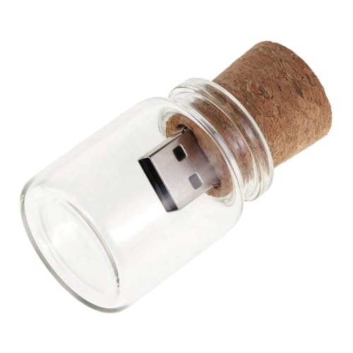 Hsthe Sea 32 GB süßes Flash-Laufwerk USB 2.0-Vorratsgläser Einzigartige Box Glasglasflasche mit Cork Memory Stick Pen Drive Hochzeitsgeschenke Elektronik Fancy Pen Wasserdichtes Design von Hsthe Sea