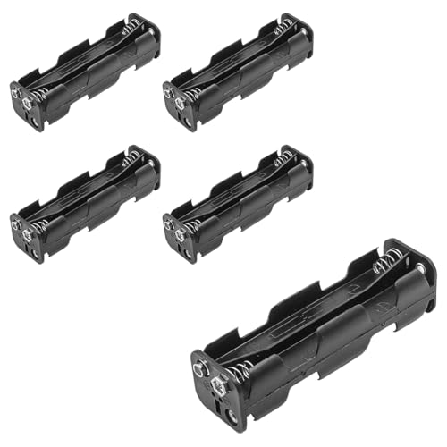 Hsthe Sea 5 Stück 8AA 5 Größe 8-Zellen-Batteriehalter 12VAA Batteriehalter 12 V Rücken-an-Rücken Langer Streifen Geeignet für 8 AA-Batterien von Hsthe Sea