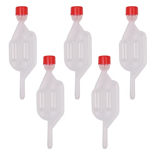 Hsthe Sea 5-teiliges Gärrohr-Fermentationsaufsatz-Set mit Kunststoffdeckel Einweg-Brauventil für die Weinbierherstellung Sauerkraut-Fermentation Kimchi von Hsthe Sea