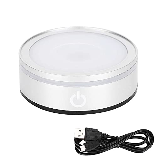 Hsthe Sea Crystal Ball Stand 8 cm Multicolor LED Light Base Crystal Display Regal für 3D Crystal Ball Craftsmanship Display von Hsthe Sea