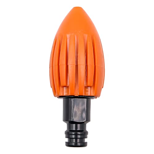 Hsthe Sea Kanalreinigungsdüse, The Water Rocket, Kanalisations-Hochdruckreiniger-Düse, Schnellanschluss-Abflussreinigungs-Wasserdüse, passend für Gartenschlauch (orange) von Hsthe Sea