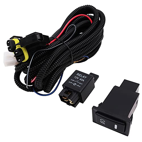 Hsthe Sea Nebelscheinwerfer Nachrüsten,Nebelscheinwerfer Nachrüsten Kabelsatz Kabelsatz Nebelscheinwerfer Universal 12V 40A Universal Auto LED Nebelscheinwerfer von Hsthe Sea