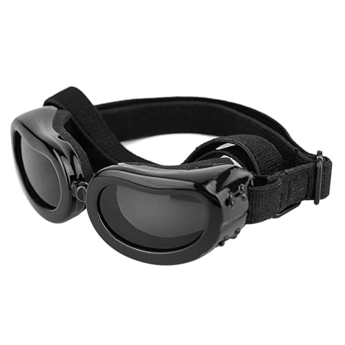 Hsthe Sea Schwarze Sonnenbrille für Hunde – UV-Schutzbrille mit Wind-, Beschlag- und Wasserfestigkeit – Verstellbares Gummiband für kleine Hunde Hsthe Sea Schwarze Sonnenbrille für Hunde – UV-Schutzbrille mit Wind-, Beschlag- und Wasserfestigkeit – Verstellbares Gummiband für kleine Hunde von Hsthe Sea