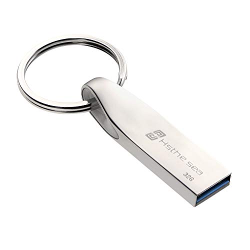 Hsthe Sea USB 3.0-Flash-Laufwerk Metall-Memory-Stick Wasserdichtes Pen-Laufwerk 32 GB Schlüsselbund-Sprunglaufwerk Zip-Laufwerk mit LED-Licht von Hsthe Sea