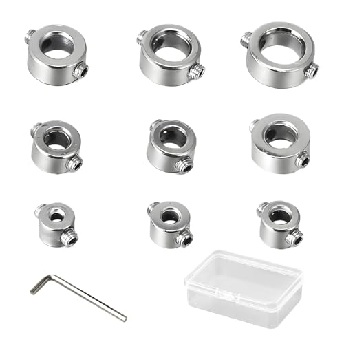 9 Tlg Tiefenanschlagringe Set, Bohrer Tiefenstopp Kragen Bohrtiefenbegrenzer 3-12mm Präzise Bohrtiefe Kontrolle Bohrer Ring Locator für Holzbearbeitung Positionieren Tiefenbegrenztes Bohrer von HstiaLving