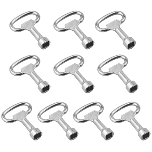 Hsupez 10 Stück Vierkantschlüssel Dornschlüssel Vierkantschlüssel Steckschlüssel Schaltschrankschlüssel Allzweckschlüssel aus Zinklegierung für Gas Wasserzähler Kasten von Hsupez