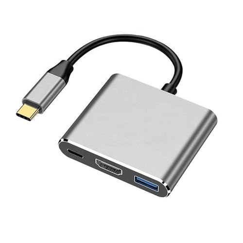 USB C HDMI Adapter, mit PD 100W, USB 3.0 5Gbps Datenport, Unterstützt 4K@60Hz, 3 in 1 Type C zu HDMI Konverter, Multiport Hub, Kompatibel mit iPad/iPhone/MacBook/Samsung S24/S25/Surface/HP USB C HDMI Adapter, mit PD 100W, USB 3.0 5Gbps Datenport, Unterstützt 4K@60Hz, 3 in 1 Type C zu HDMI Konverter, Multiport Hub, Kompatibel mit iPad/iPhone/MacBook/Samsung S24/S25/Surface/HP von Hsupez