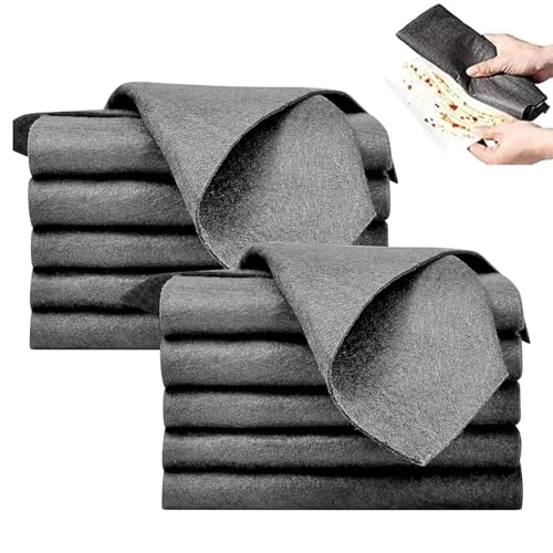 Hsyadazi 10 Stück Verdicktes Magisches Reinigungstuch(30x30cm) - Extra Dickes Putztuch für Küche, Auto & Glas - Fusselfrei & streifenfrei - Wiederverwendbare Mikrofasertücher für alle Oberflächen von Hsyadazi